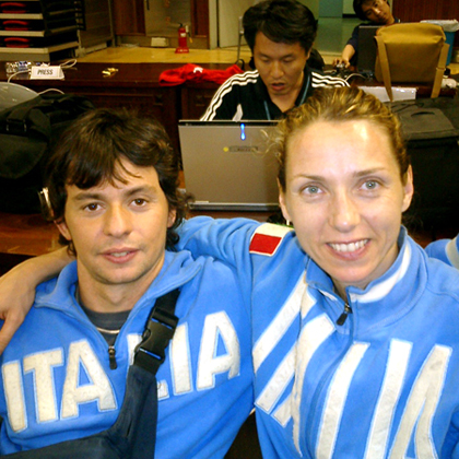con Valentina Vezzali a Pechino